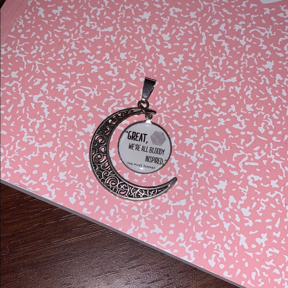 Maze runner necklace with moon